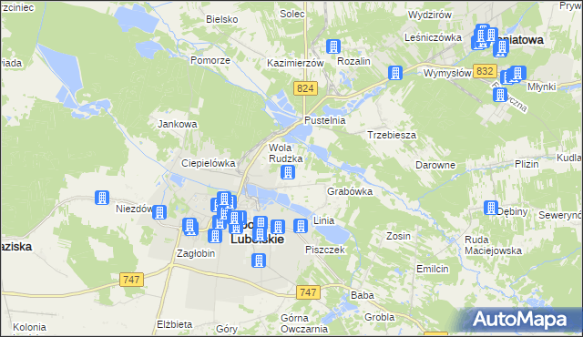 mapa Zajączków gmina Opole Lubelskie, Zajączków gmina Opole Lubelskie na mapie Targeo