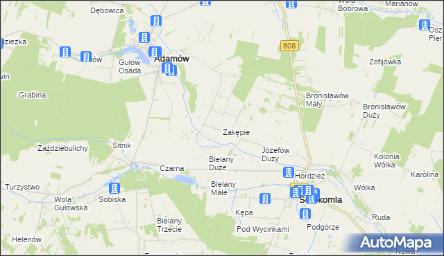 mapa Zakępie, Zakępie na mapie Targeo