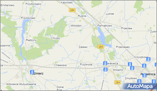mapa Żalewo, Żalewo na mapie Targeo