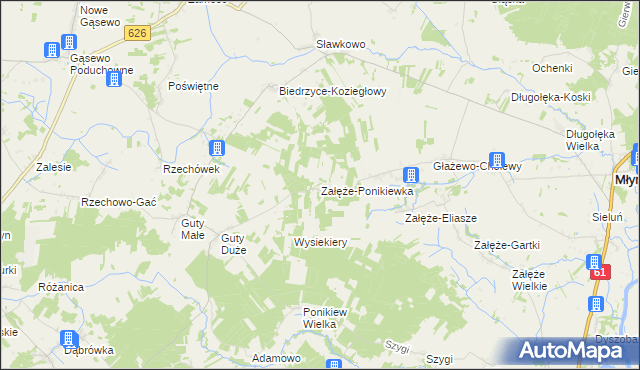 mapa Załęże-Ponikiewka, Załęże-Ponikiewka na mapie Targeo