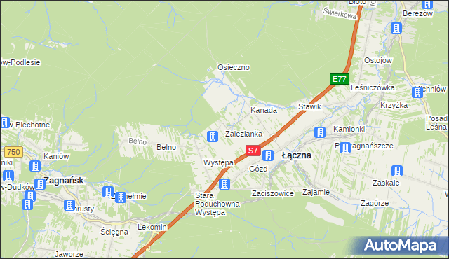 mapa Zalezianka, Zalezianka na mapie Targeo