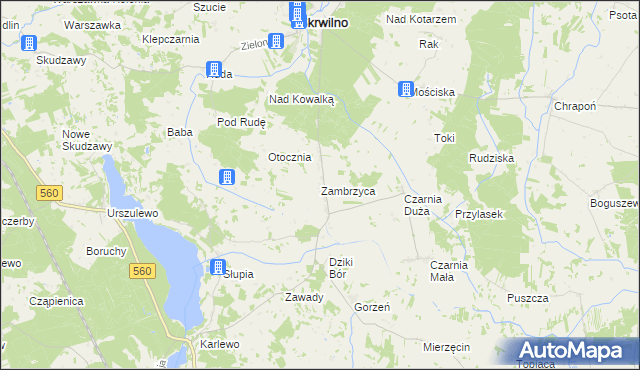 mapa Zambrzyca, Zambrzyca na mapie Targeo
