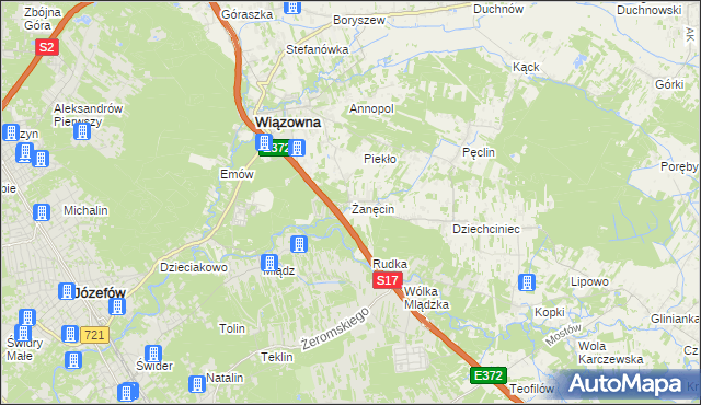 mapa Żanęcin, Żanęcin na mapie Targeo