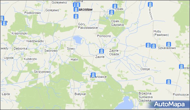 mapa Zaorle, Zaorle na mapie Targeo