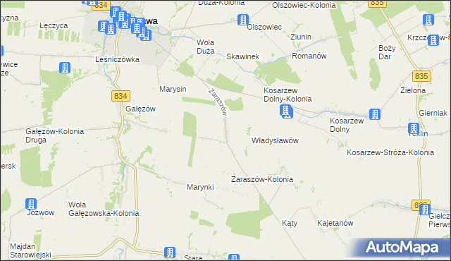 mapa Zaraszów, Zaraszów na mapie Targeo