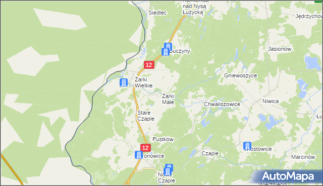 mapa Żarki Małe, Żarki Małe na mapie Targeo