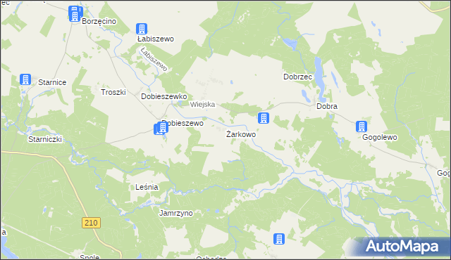 mapa Żarkowo, Żarkowo na mapie Targeo