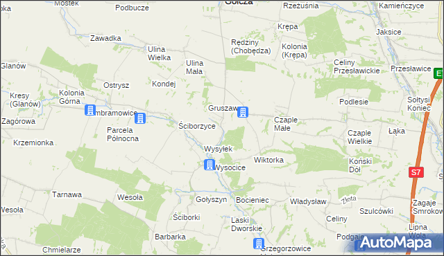 mapa Żarnowica, Żarnowica na mapie Targeo