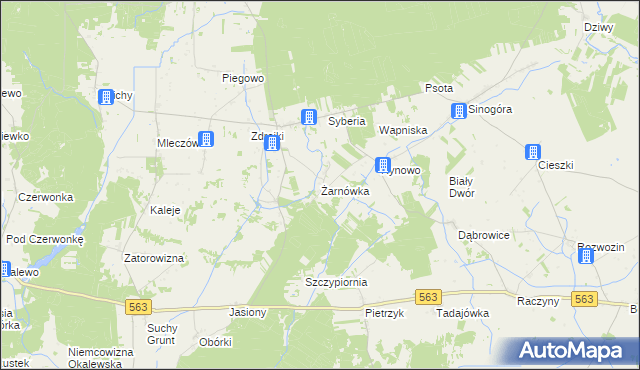 mapa Żarnówka gmina Lubowidz, Żarnówka gmina Lubowidz na mapie Targeo