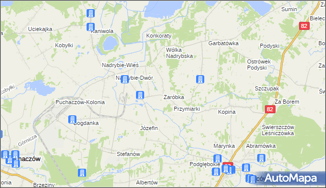 mapa Zaróbka, Zaróbka na mapie Targeo