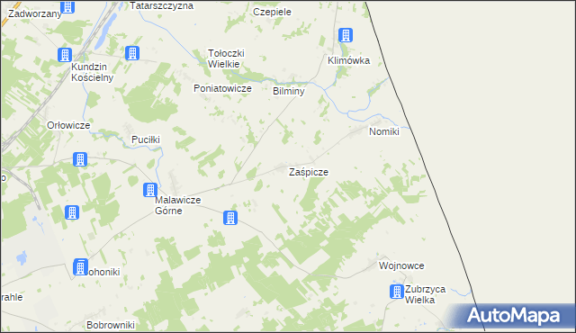 mapa Zaśpicze, Zaśpicze na mapie Targeo