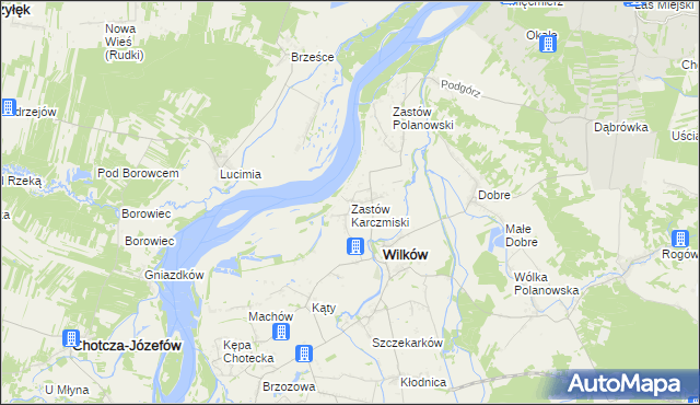 mapa Zastów Karczmiski, Zastów Karczmiski na mapie Targeo