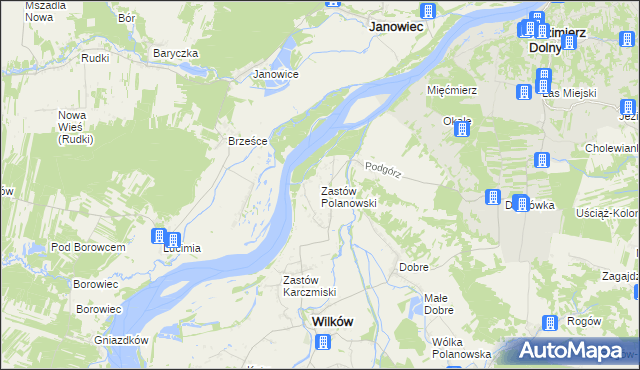 mapa Zastów Polanowski, Zastów Polanowski na mapie Targeo