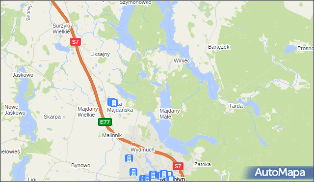 mapa Zatoka Leśna, Zatoka Leśna na mapie Targeo