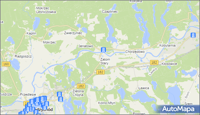 mapa Zatom Stary, Zatom Stary na mapie Targeo