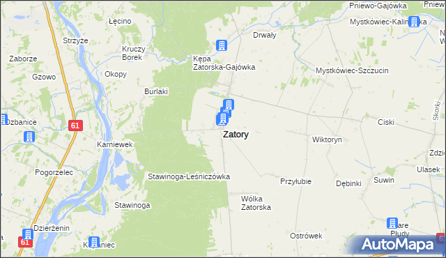 mapa Zatory, Zatory na mapie Targeo