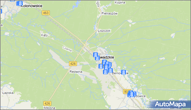 mapa Zawadzkie, Zawadzkie na mapie Targeo