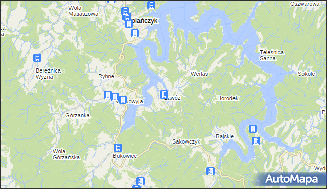 mapa Zawóz, Zawóz na mapie Targeo