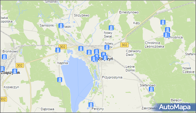 mapa Zbąszyń, Zbąszyń na mapie Targeo