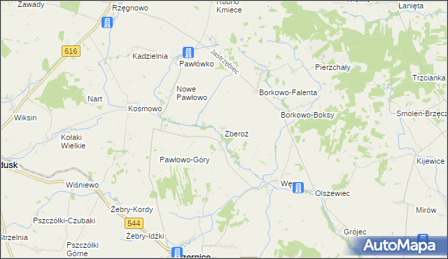 mapa Zberoż, Zberoż na mapie Targeo