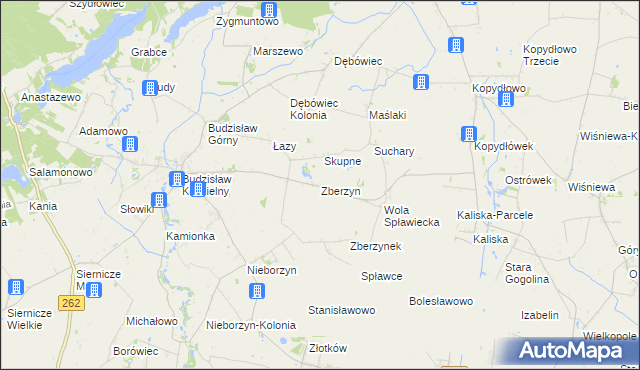 mapa Zberzyn, Zberzyn na mapie Targeo