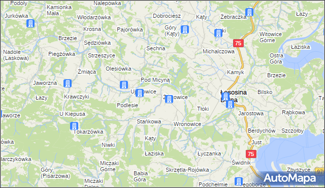 mapa Żbikowice, Żbikowice na mapie Targeo