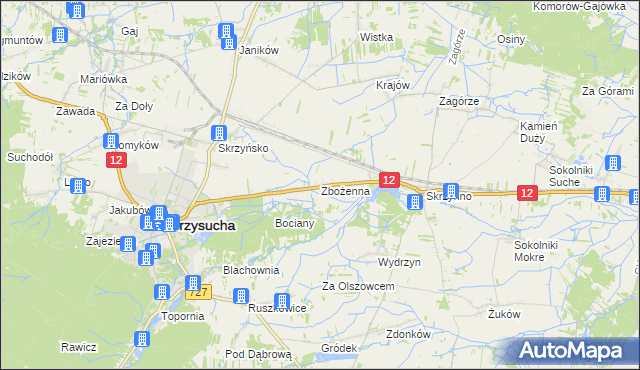 mapa Zbożenna, Zbożenna na mapie Targeo