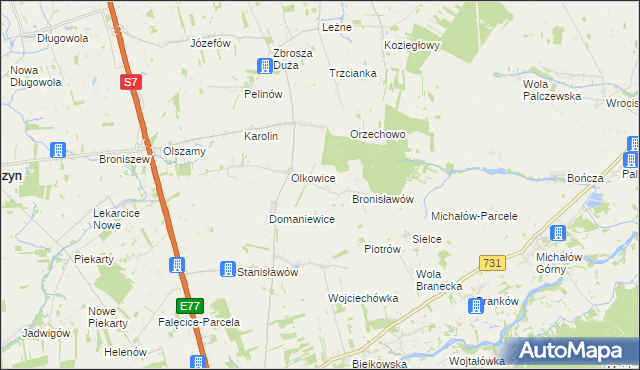 mapa Zbrosza Mała, Zbrosza Mała na mapie Targeo