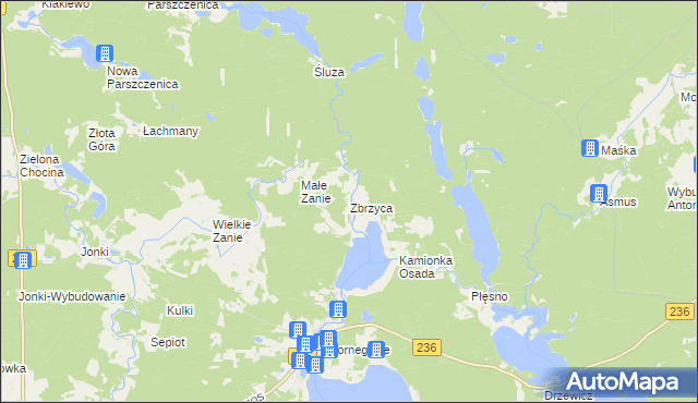 mapa Zbrzyca, Zbrzyca na mapie Targeo