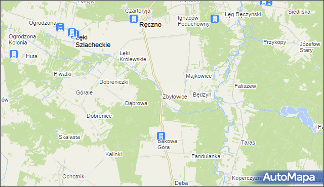mapa Zbyłowice, Zbyłowice na mapie Targeo