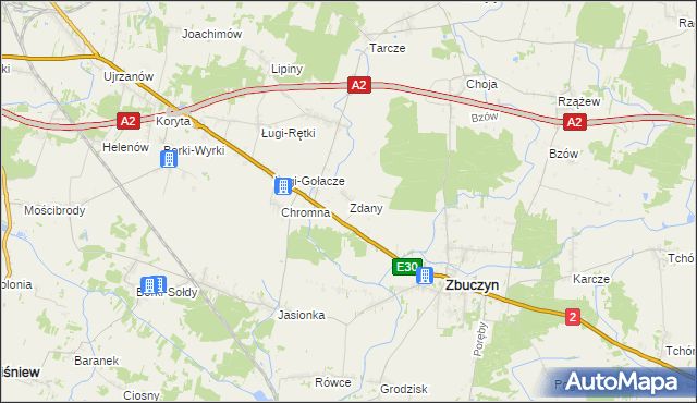 mapa Zdany, Zdany na mapie Targeo