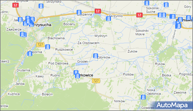 mapa Zdonków, Zdonków na mapie Targeo