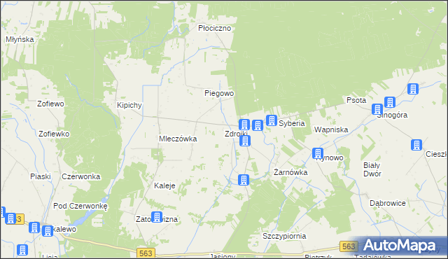 mapa Zdrojki gmina Lubowidz, Zdrojki gmina Lubowidz na mapie Targeo