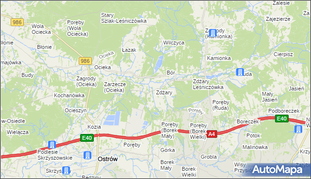 mapa Zdżary, Zdżary na mapie Targeo