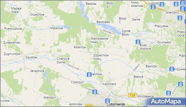 mapa Zdziechów Nowy, Zdziechów Nowy na mapie Targeo