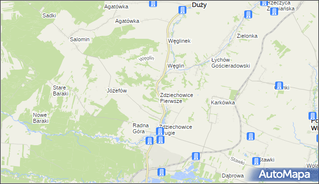 mapa Zdziechowice Pierwsze, Zdziechowice Pierwsze na mapie Targeo