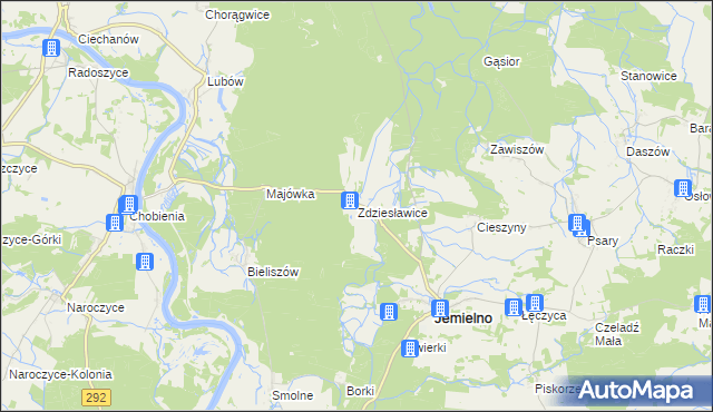 mapa Zdziesławice, Zdziesławice na mapie Targeo