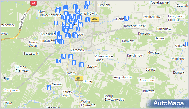 mapa Zdzieszulice Dolne, Zdzieszulice Dolne na mapie Targeo