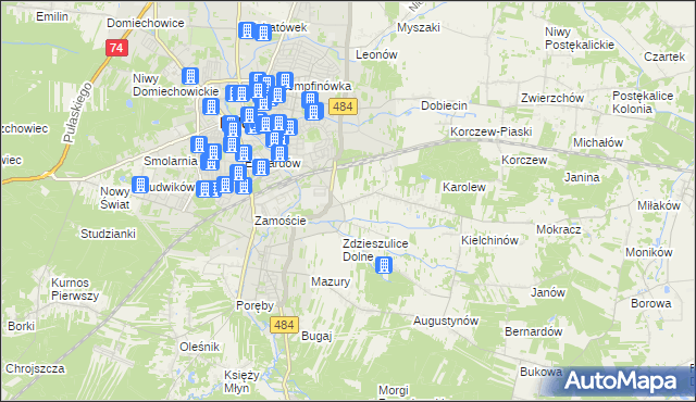 mapa Zdzieszulice Górne, Zdzieszulice Górne na mapie Targeo