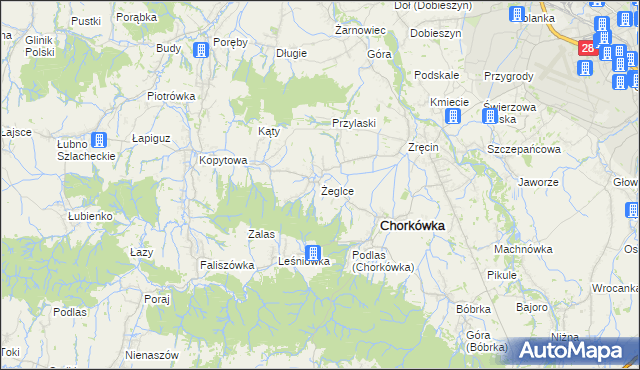 mapa Żeglce, Żeglce na mapie Targeo