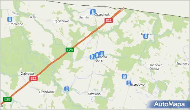 mapa Żelazna Góra, Żelazna Góra na mapie Targeo