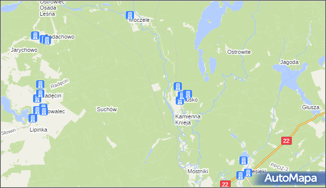 mapa Żeleźnica gmina Dobiegniew, Żeleźnica gmina Dobiegniew na mapie Targeo