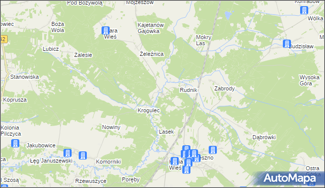 mapa Żeleźnica gmina Krasocin, Żeleźnica gmina Krasocin na mapie Targeo