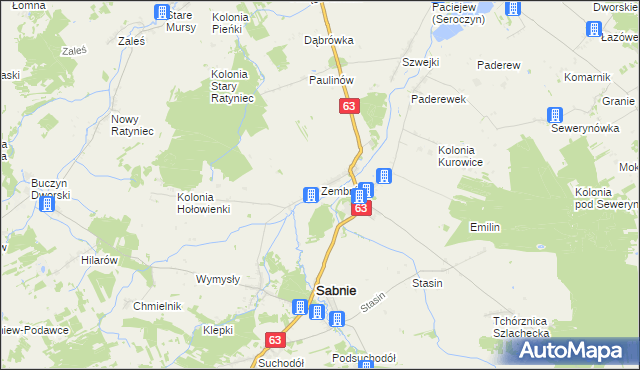 mapa Zembrów, Zembrów na mapie Targeo