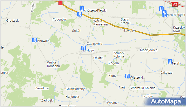 mapa Zembry, Zembry na mapie Targeo