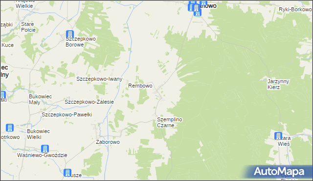 mapa Zembrzus-Mokry Grunt, Zembrzus-Mokry Grunt na mapie Targeo