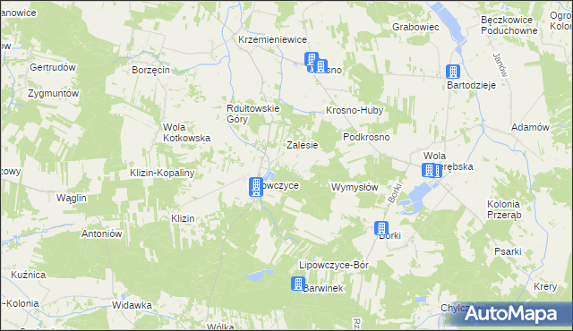 mapa Żencin, Żencin na mapie Targeo