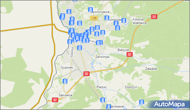 mapa Żenichów, Żenichów na mapie Targeo