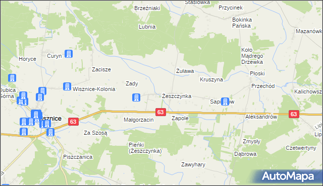 mapa Żeszczynka, Żeszczynka na mapie Targeo