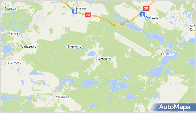 mapa Ziemsko, Ziemsko na mapie Targeo